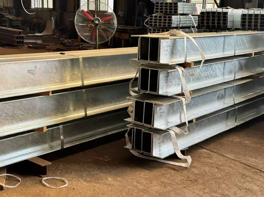 فولاد گالوانیزه H Beam Hot Dip Anti Rust Structural Steel برای پروژه های ساختمانی